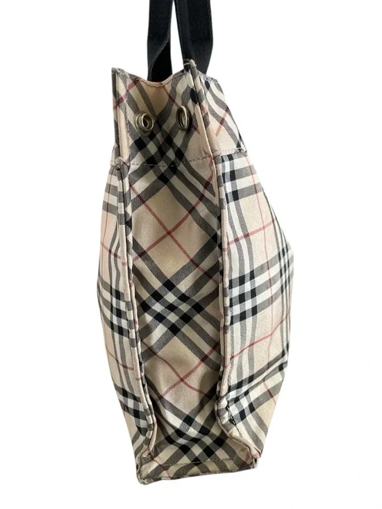 BURBERRY Nova Check Blue Label Nylon Hand Bag - Picture 5 of 16